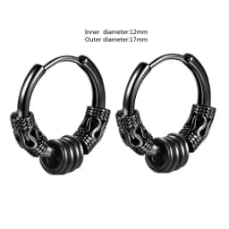 Small Ring Hoop Earrings for Men Women Fashion Vintage Filigree Earrings Silver Color Jewelry Beautiful Gifts