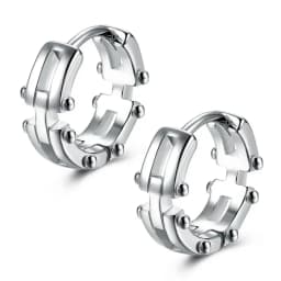 Small Ring Hoop Earrings for Men Women Fashion Vintage Filigree Earrings Silver Color Jewelry Beautiful Gifts