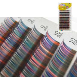 GAHAMACA Colorful Individual Eyelashes C/D/L/LU Individual Colored UV Lashes 0.07/0.10mm 8-14mm False Lashes Wholesale Supplies