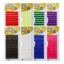 GAHAMACA Colorful Individual Eyelashes C/D/L/LU Individual Colored UV Lashes 0.07/0.10mm 8-14mm False Lashes Wholesale Supplies