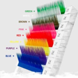 GAHAMACA Colorful Individual Eyelashes C/D/L/LU Individual Colored UV Lashes 0.07/0.10mm 8-14mm False Lashes Wholesale Supplies