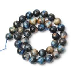Natural Stone Multicolor Tiger Eye Round Loose Mineral Beads For Jewelry Making DIY Bracelet Accessories 15'' 4 6 8 10 12mm