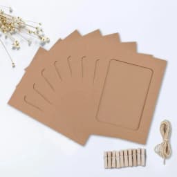 10pcs Combination Paper Frame with Clips Diy 7inch Picture Frames Hanging Wall Photos Album for Display Party Decoration Home