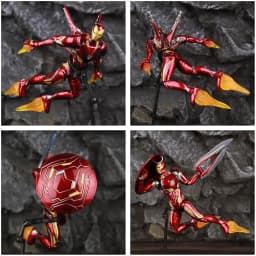 ZD Toys Deluxe Ironman Mark L 50 MK50 Nano Armor Weapons 7" Action Figure LED Light Platform Tony Stark Infinity War Model Doll