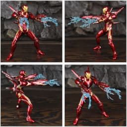 ZD Toys Deluxe Ironman Mark L 50 MK50 Nano Armor Weapons 7" Action Figure LED Light Platform Tony Stark Infinity War Model Doll