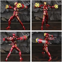 ZD Toys Deluxe Ironman Mark L 50 MK50 Nano Armor Weapons 7" Action Figure LED Light Platform Tony Stark Infinity War Model Doll