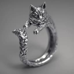 Ring for Men Women Japanese Style Cute Cat Ring Simplicity Fashion Jewelry Gifts Blue Rhinestone Eyes Dog Rings