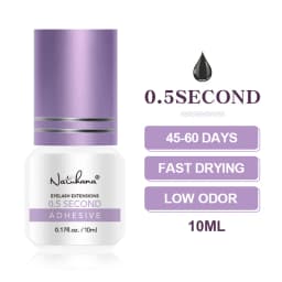 NATUHANA Professional Eyelash Extension Glue 0.3S 0.5S 1S 2S Fast Drying Black Clear Lash Adhesive Non-Irritating Strong Hold