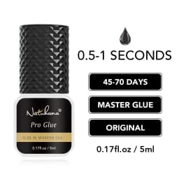 NATUHANA Professional Eyelash Extension Glue 0.3S 0.5S 1S 2S Fast Drying Black Clear Lash Adhesive Non-Irritating Strong Hold