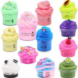 DIY Butter Slimes Fruit Set Toys Education Antistress Accessories Soft Charms Rainbow Clay Kawaii Slime Party Toy for Kids Gifts