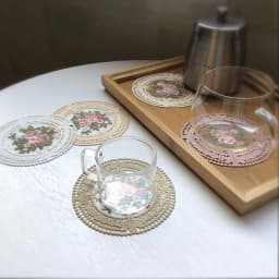Round Hand Crocheted Doily Vintage Cotton Crochet Table Place Mat Wedding Napkins Cloth Lace Placemats Decorative Mantel Mesa