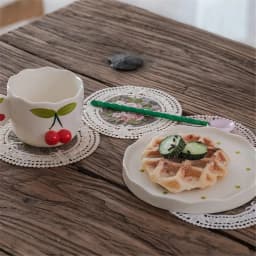 Round Hand Crocheted Doily Vintage Cotton Crochet Table Place Mat Wedding Napkins Cloth Lace Placemats Decorative Mantel Mesa