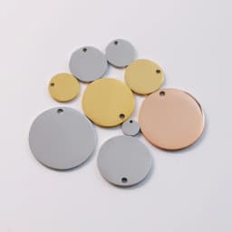 DOOYIO 20pcs/Lot Mirror Polished Stainless Steel Blank Circle Charms Size8-30mm For DIY Making Jewelry Necklace Lettering