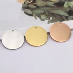 DOOYIO 20pcs/Lot Mirror Polished Stainless Steel Blank Circle Charms Size8-30mm For DIY Making Jewelry Necklace Lettering