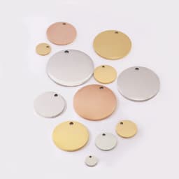 DOOYIO 20pcs/Lot Mirror Polished Stainless Steel Blank Circle Charms Size8-30mm For DIY Making Jewelry Necklace Lettering