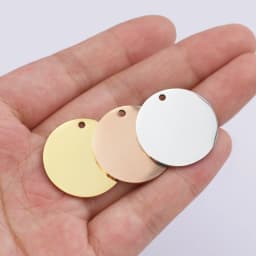 DOOYIO 20pcs/Lot Mirror Polished Stainless Steel Blank Circle Charms Size8-30mm For DIY Making Jewelry Necklace Lettering