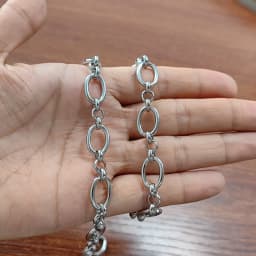 1 Piece Women Mens Stainless Steel Handmade Oval Chain Necklace Bracelet High Quality Big Chain Necklace Punk Heavy Jewelry