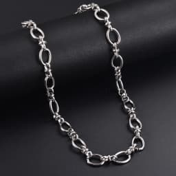 1 Piece Women Mens Stainless Steel Handmade Oval Chain Necklace Bracelet High Quality Big Chain Necklace Punk Heavy Jewelry