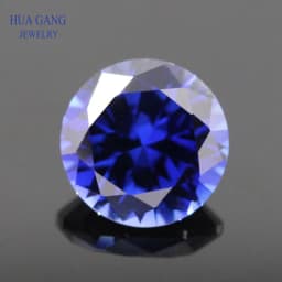Synthetic Corundum Mixed Blue Red Yellow White Green Stone Gems Synthetic Stone Round Brilliant Cut High temperature wax inlay