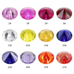 Synthetic Corundum Mixed Blue Red Yellow White Green Stone Gems Synthetic Stone Round Brilliant Cut High temperature wax inlay