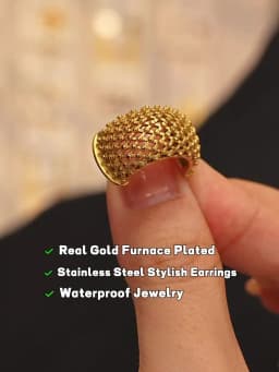 Yhpup Stainless Steel Unusual Earrings Statement Metal Golden Geometric Women Stud Charm Jewelry украшения бижутерия Gala Gift