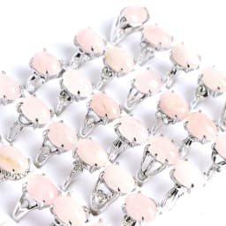 10Pcs/Lot Fashion Bohemian Natural Stone Rings Jewelry Men's Women's Rings Daily Party Jewelry Randomly Shipped