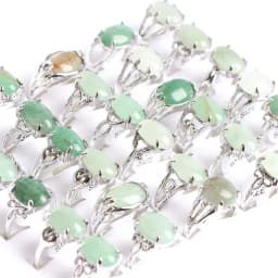 10Pcs/Lot Fashion Bohemian Natural Stone Rings Jewelry Men's Women's Rings Daily Party Jewelry Randomly Shipped