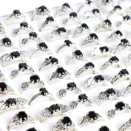 10Pcs/Lot Fashion Bohemian Natural Stone Rings Jewelry Men's Women's Rings Daily Party Jewelry Randomly Shipped