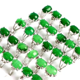 10Pcs/Lot Fashion Bohemian Natural Stone Rings Jewelry Men's Women's Rings Daily Party Jewelry Randomly Shipped