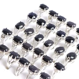 10Pcs/Lot Fashion Bohemian Natural Stone Rings Jewelry Men's Women's Rings Daily Party Jewelry Randomly Shipped