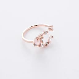Korean New Exquisite Crystal Temperament Ring Sweet French Elegant Flower Opening Ring Female Jewelry