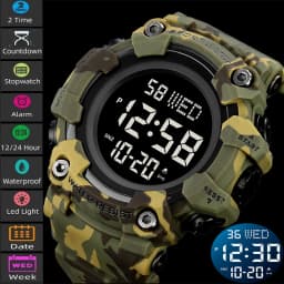 Skmei Luxury Fashion Sports Watches Men Waterproof Stopwatch Dual Time Digital Wristwatch Big Dial Clock Reloj Hombre