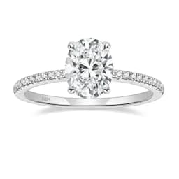 Trumium 3ct Official 925 Sterling Silver Engagement Rings For Women Oval Cut Cubic Zircon Wedding Promise Rings Fine Jewelry