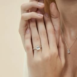 Trumium 3ct Official 925 Sterling Silver Engagement Rings For Women Oval Cut Cubic Zircon Wedding Promise Rings Fine Jewelry