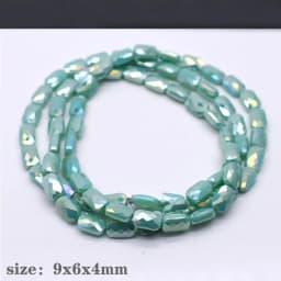 20/60 pcs/lot Mixed-color Faceted Square Loose Beads Crystal Glass Beads Faceted Loose Spacer Beads for Jewelry Making DIY Desig