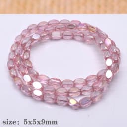 20/60 pcs/lot Mixed-color Faceted Square Loose Beads Crystal Glass Beads Faceted Loose Spacer Beads for Jewelry Making DIY Desig