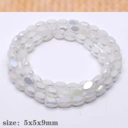 20/60 pcs/lot Mixed-color Faceted Square Loose Beads Crystal Glass Beads Faceted Loose Spacer Beads for Jewelry Making DIY Desig