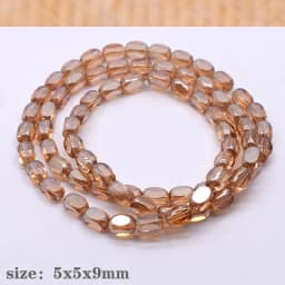 20/60 pcs/lot Mixed-color Faceted Square Loose Beads Crystal Glass Beads Faceted Loose Spacer Beads for Jewelry Making DIY Desig
