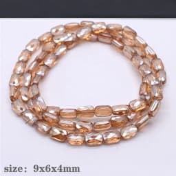 20/60 pcs/lot Mixed-color Faceted Square Loose Beads Crystal Glass Beads Faceted Loose Spacer Beads for Jewelry Making DIY Desig