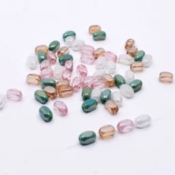 20/60 pcs/lot Mixed-color Faceted Square Loose Beads Crystal Glass Beads Faceted Loose Spacer Beads for Jewelry Making DIY Desig