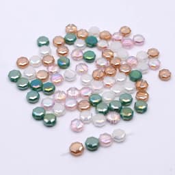 20/60 pcs/lot Mixed-color Faceted Square Loose Beads Crystal Glass Beads Faceted Loose Spacer Beads for Jewelry Making DIY Desig
