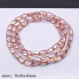 20/60 pcs/lot Mixed-color Faceted Square Loose Beads Crystal Glass Beads Faceted Loose Spacer Beads for Jewelry Making DIY Desig