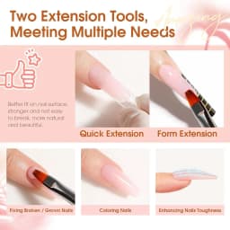 Makartt HEMA-Free Poly Nail Extension Gel 50ml, Hybrid Acrygel Builder Multi-Color, Long-Lasting French Manicure DIY Nail Art