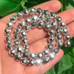 2/3/4/6/8/10mm Natural Faceted Hematite Beads Gold Silver Plated Round Loose Beads For Jewelry Making Diy Bracelet Accessories