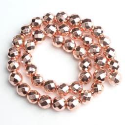 2/3/4/6/8/10mm Natural Faceted Hematite Beads Gold Silver Plated Round Loose Beads For Jewelry Making Diy Bracelet Accessories