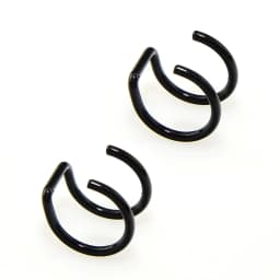 2PCS Punk Fake Peircings Stainless Steel Clip on Earrings Lip Ring Non Piercing Mouth Rings Body Jewelry For Women