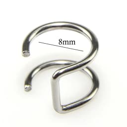 2PCS Punk Fake Peircings Stainless Steel Clip on Earrings Lip Ring Non Piercing Mouth Rings Body Jewelry For Women