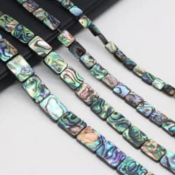 Natural Abalone Shell Rectangle Mother of Pearl Shell Exquisite DIY Jewelry Making Elegant Necklace Bracelet