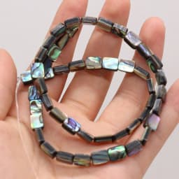 Natural Abalone Shell Rectangle Mother of Pearl Shell Exquisite DIY Jewelry Making Elegant Necklace Bracelet