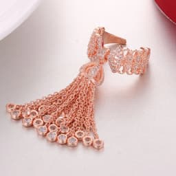 LXOEN Famous Brand Tassel Rings For Women Inlay Zirconia Adjustable Crown Ring Fashion bague